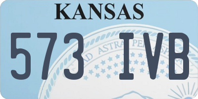 KS license plate 573IVB