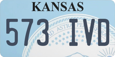 KS license plate 573IVD