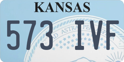 KS license plate 573IVF
