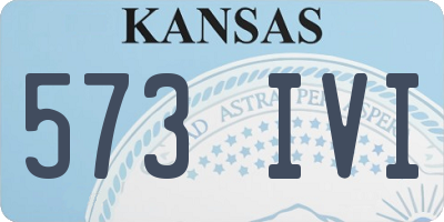 KS license plate 573IVI