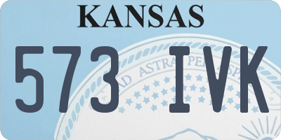 KS license plate 573IVK