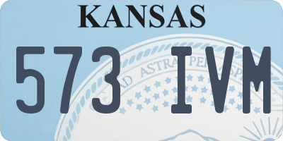 KS license plate 573IVM