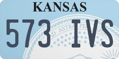 KS license plate 573IVS