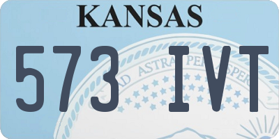 KS license plate 573IVT