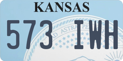 KS license plate 573IWH