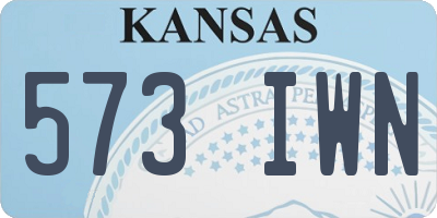 KS license plate 573IWN