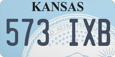 KS license plate 573IXB