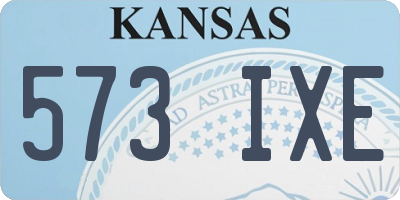KS license plate 573IXE