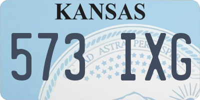 KS license plate 573IXG