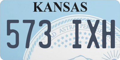 KS license plate 573IXH