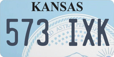 KS license plate 573IXK