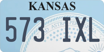 KS license plate 573IXL