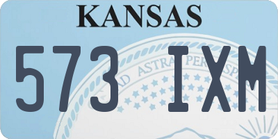 KS license plate 573IXM