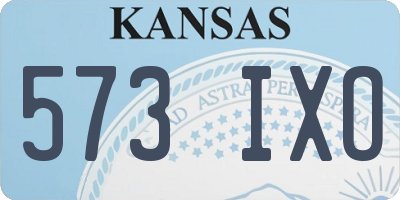 KS license plate 573IXO