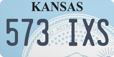 KS license plate 573IXS