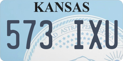 KS license plate 573IXU