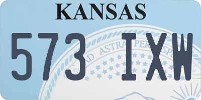 KS license plate 573IXW