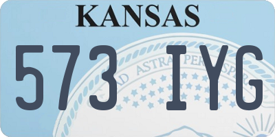 KS license plate 573IYG