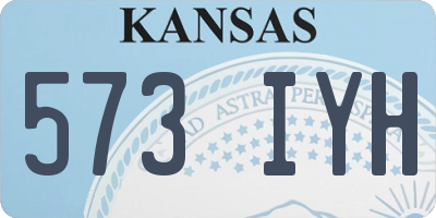 KS license plate 573IYH