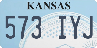 KS license plate 573IYJ