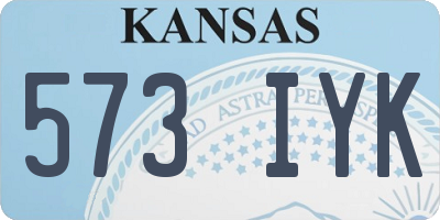 KS license plate 573IYK
