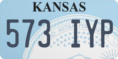 KS license plate 573IYP