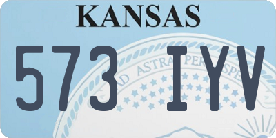 KS license plate 573IYV