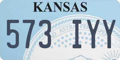 KS license plate 573IYY