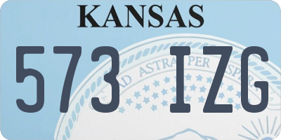 KS license plate 573IZG