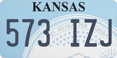 KS license plate 573IZJ