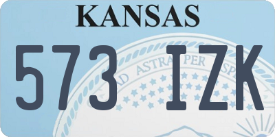KS license plate 573IZK