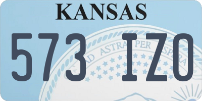 KS license plate 573IZO