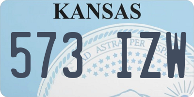 KS license plate 573IZW