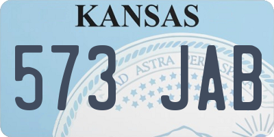 KS license plate 573JAB