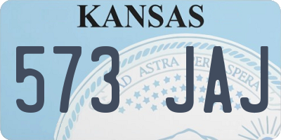 KS license plate 573JAJ