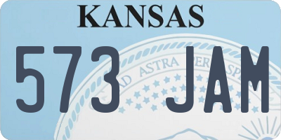 KS license plate 573JAM