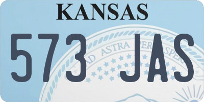 KS license plate 573JAS