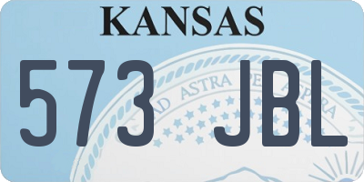 KS license plate 573JBL