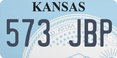 KS license plate 573JBP