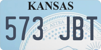 KS license plate 573JBT
