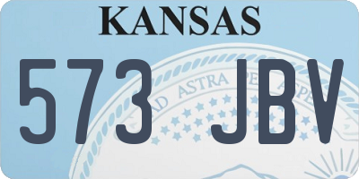 KS license plate 573JBV