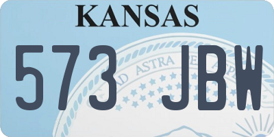 KS license plate 573JBW