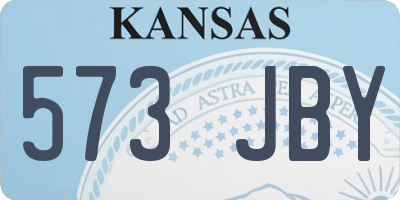 KS license plate 573JBY
