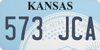 KS license plate 573JCA