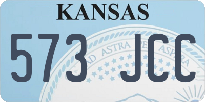 KS license plate 573JCC