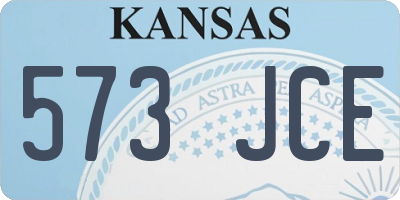 KS license plate 573JCE