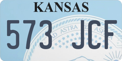 KS license plate 573JCF