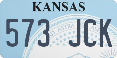 KS license plate 573JCK