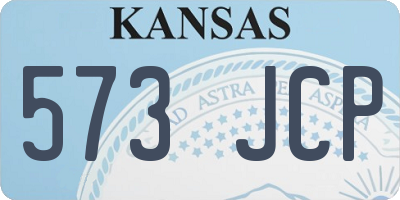 KS license plate 573JCP