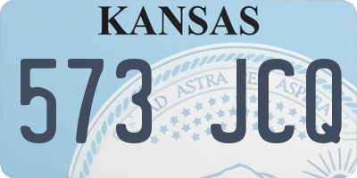 KS license plate 573JCQ